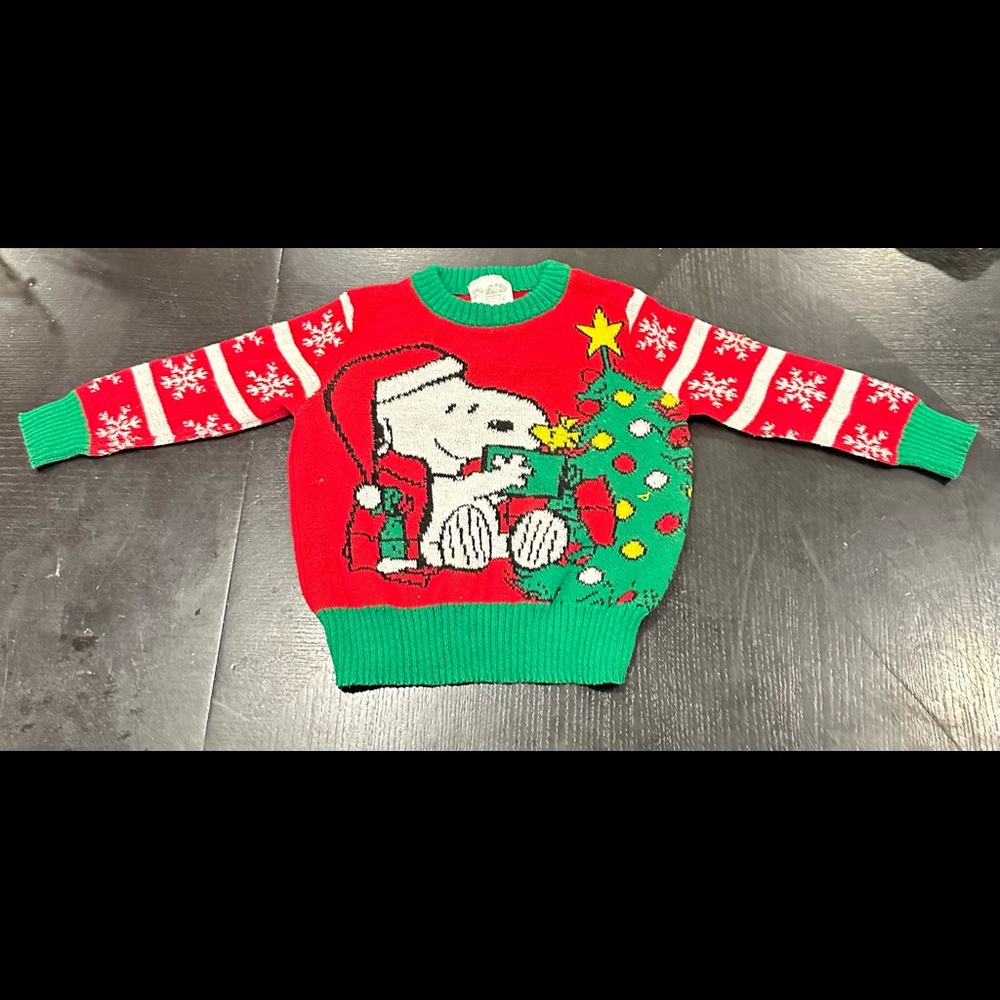 Peanuts Snoopy Holiday Christmas Sweater 18 months